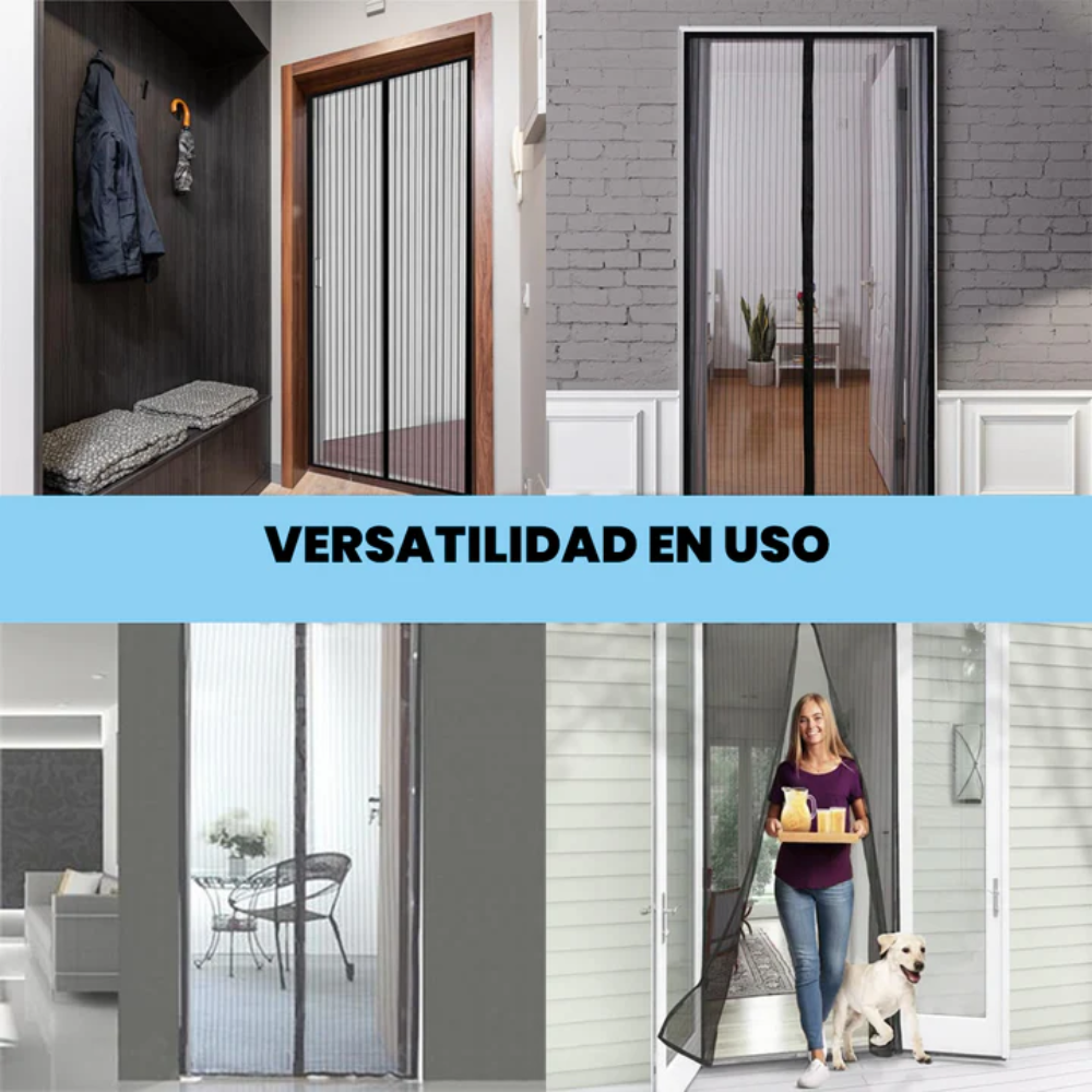 Cortina Magnética Atrapa Insectos – Cierre Automático con Imanes - Autoajustable 1.2 x 2 Metros